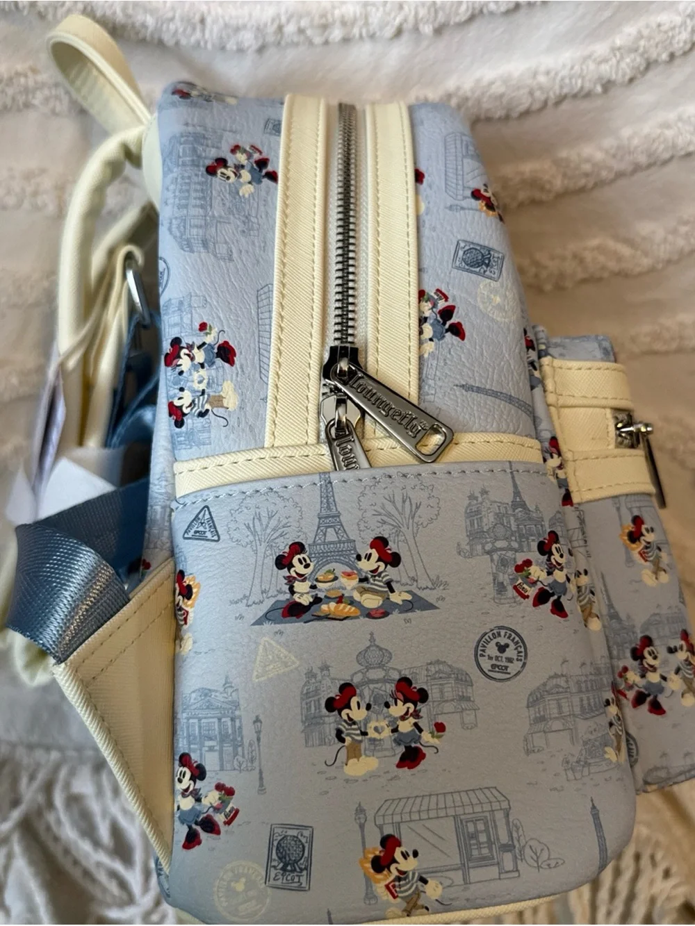 Disney Parks 2026 Epcot France Mickey Minnie Loungefly Mini Backpack NWT